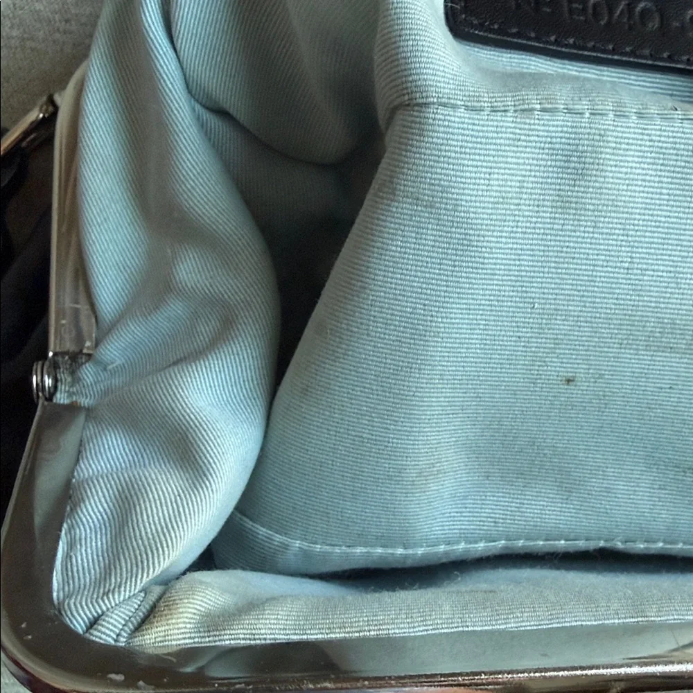 Coach Black Leather Clutch with Silver Accents - Picture 12 of 12